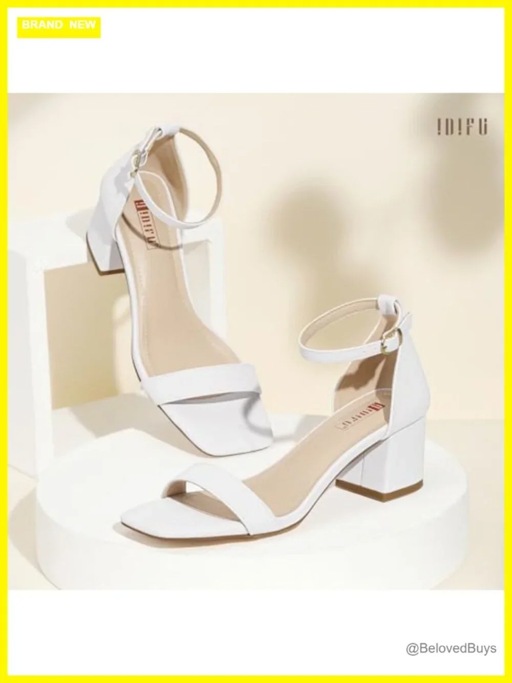 Chunky Block Heel Sandals Square Toe Ankle Strap Dress Shoes